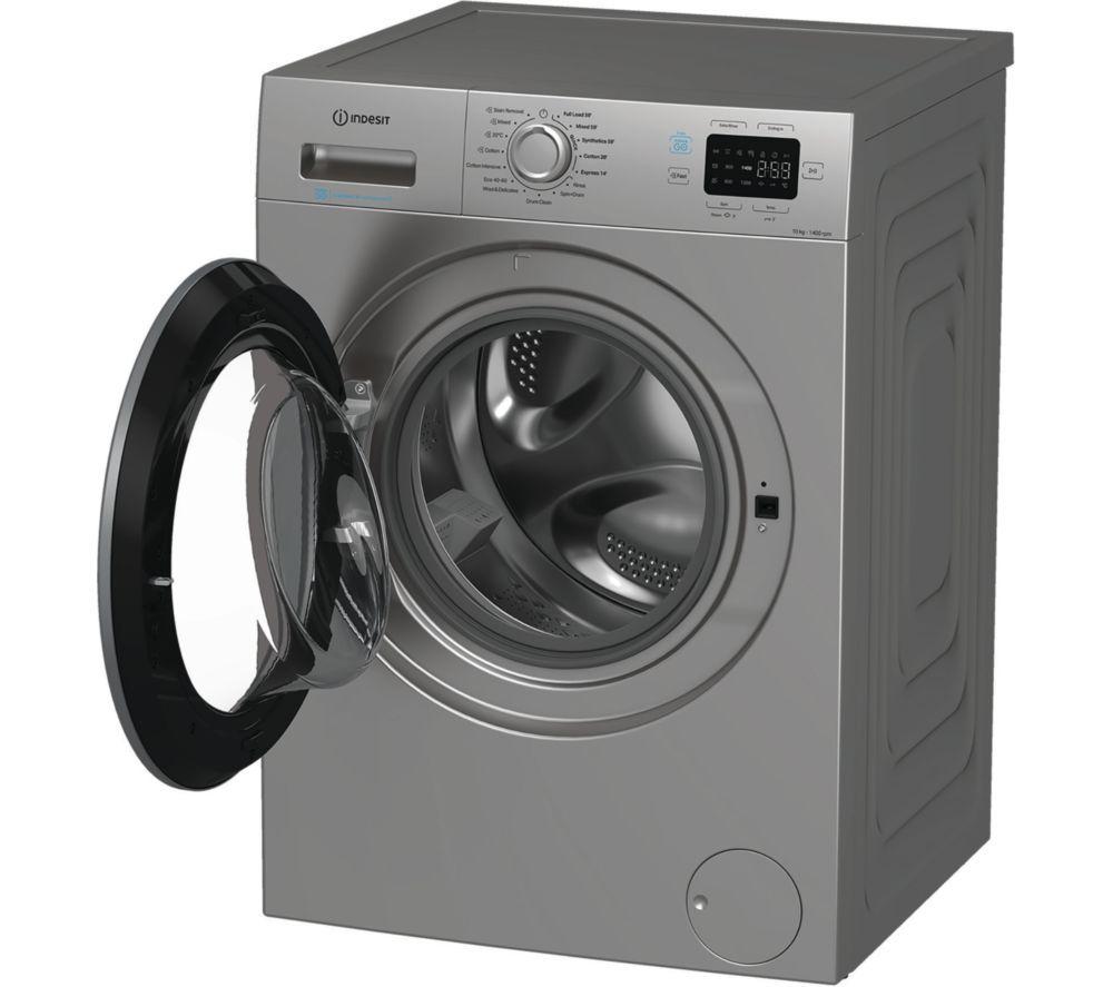 INDESIT Push&Go IP 1046S UK Lavadora de 10 kg y 1400 rpm - Plata