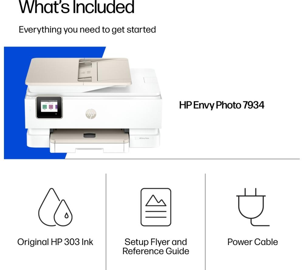 Impresora multifunción inalámbrica de inyección de tinta HP Envy Photo 7934 y 6 meses gratis de tinta Instant Ink
