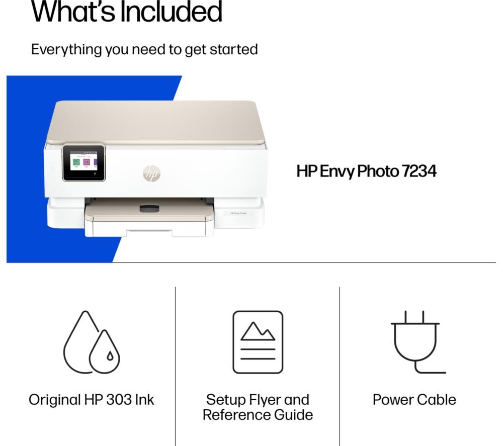 Impresora de inyección de tinta inalámbrica todo en uno HP Envy Photo 7234 y 6 meses de tinta instantánea gratuita