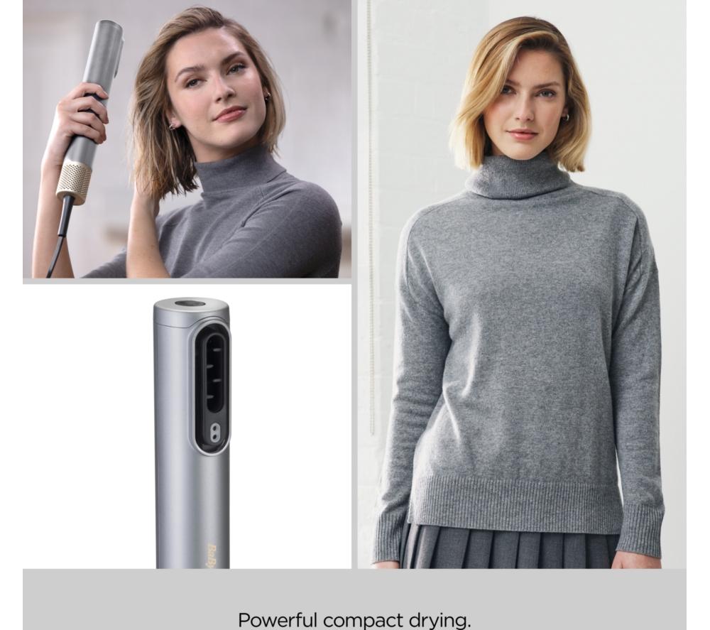 BABYLISS Air Wand Limited Edition Drying, Volumising & Smoothing All-in-One - Silver