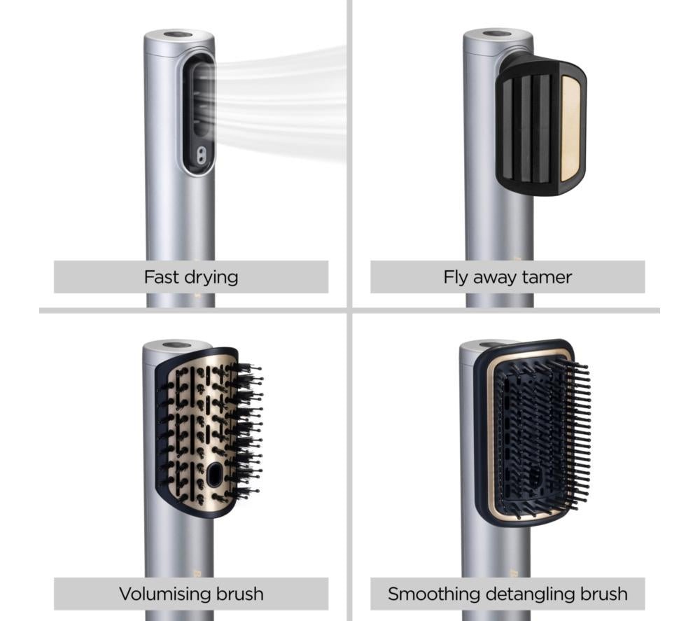 BABYLISS Air Wand Limited Edition Drying, Volumising & Smoothing All-in-One - Silver