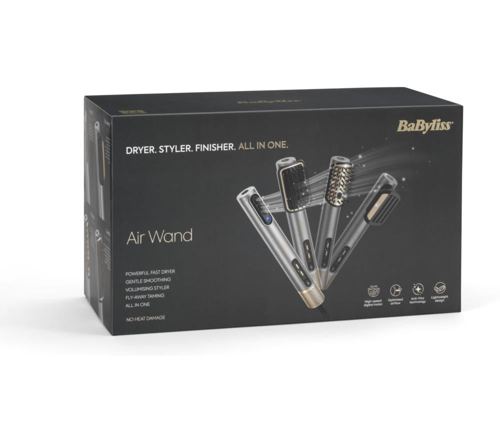 BABYLISS Air Wand Limited Edition Drying, Volumising & Smoothing All-in-One - Silver