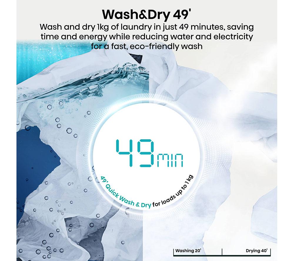 HISENSE KitchenFit 5i Series WD5I1245BWR WiFi-enabled 12 kg Waschtrockner - Weiß