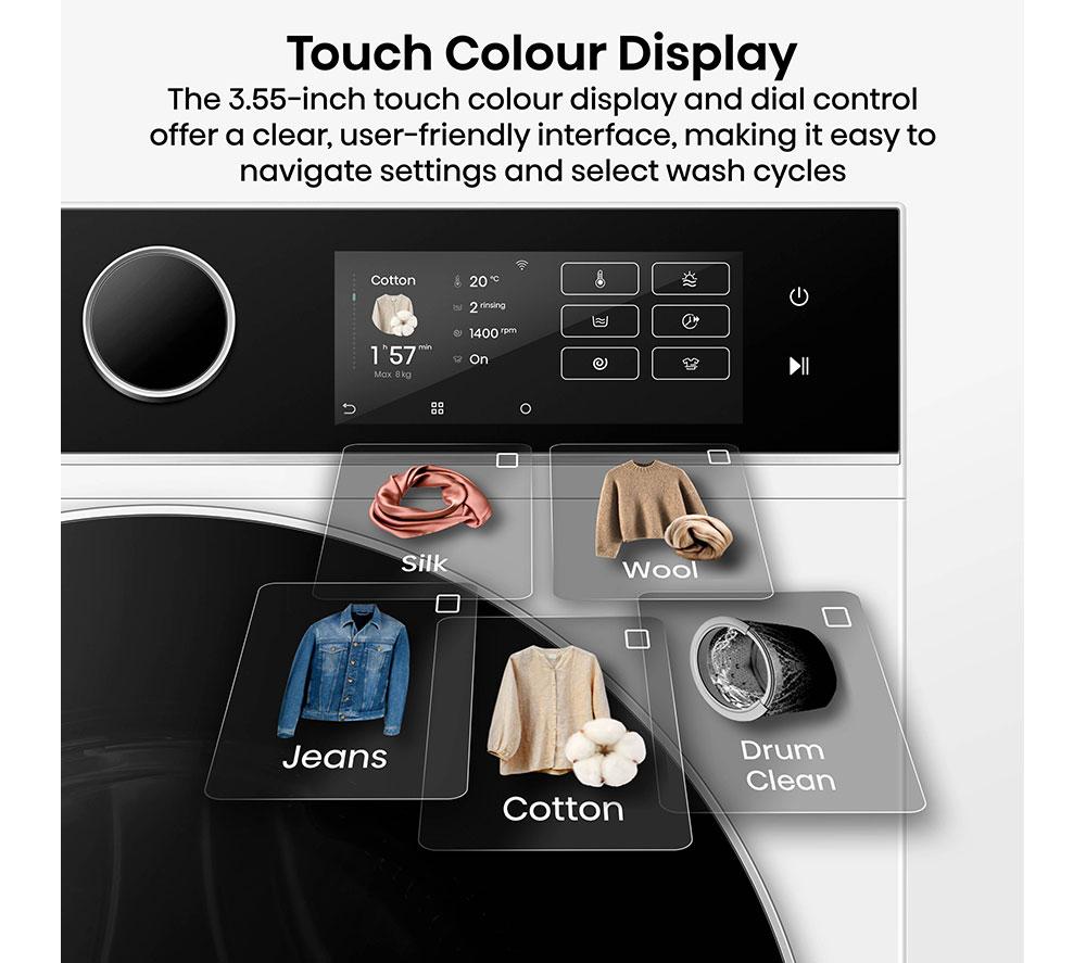 HISENSE KitchenFit 5i Series WD5I1245BWR WiFi-enabled 12 kg Waschtrockner - Weiß