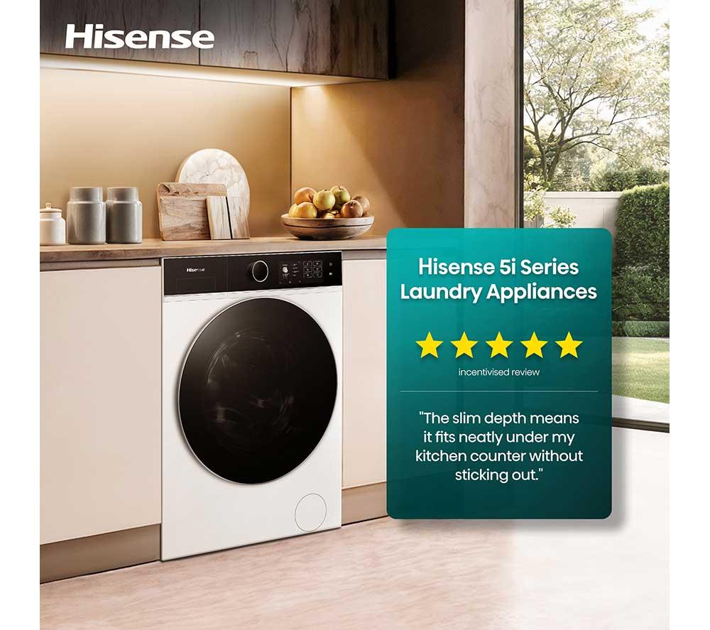 HISENSE KitchenFit 5i Series WD5I1245BWR WiFi-enabled 12 kg Waschtrockner - Weiß