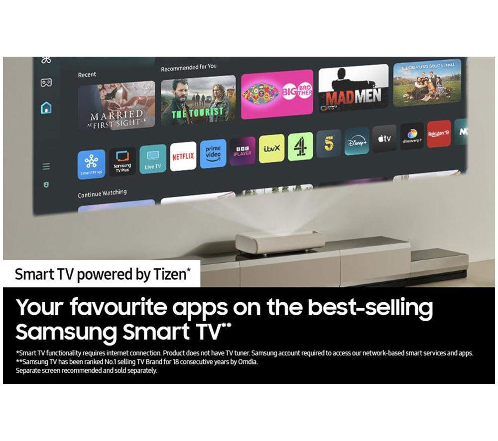 SAMSUNG The Premiere SP-LPU9DSAXXXU Smart 4K Laser Projector - White