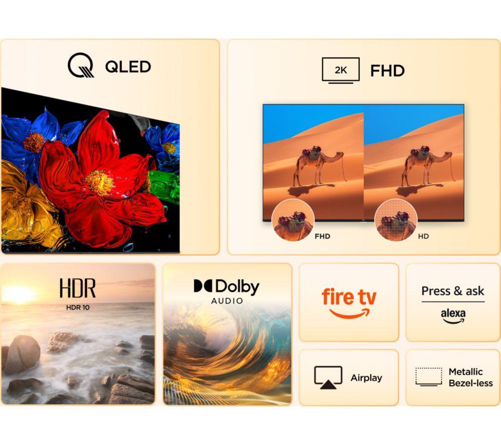 TCL SF560 Smart Fire TV QLED Full HD de 43” - 43SF560-UK