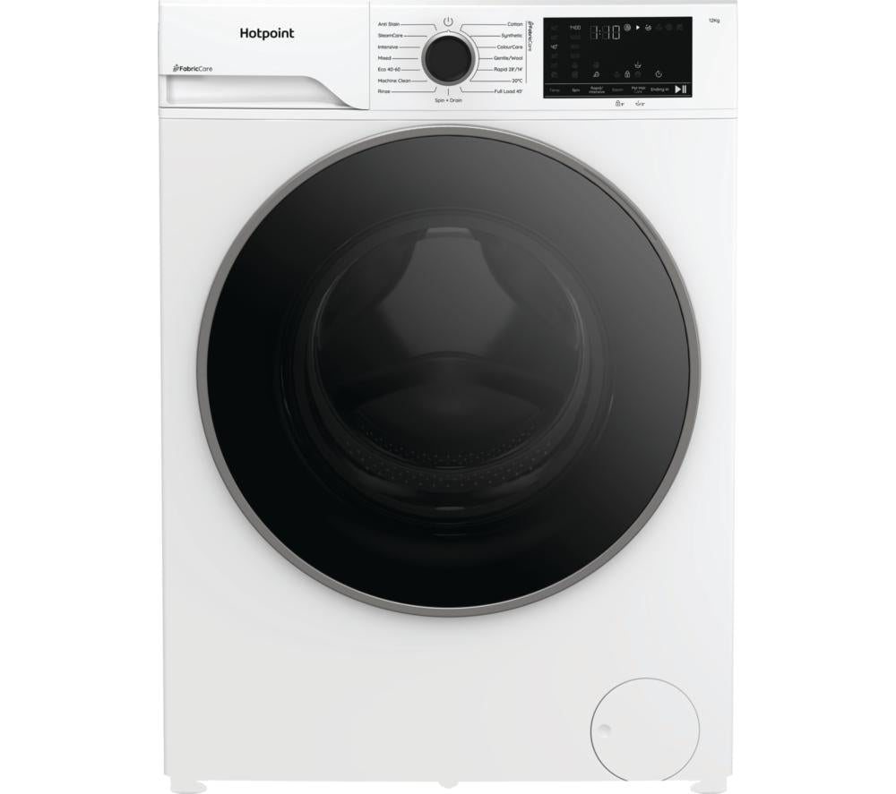HOTPOINT FabricCare HBCA 123 CARE UK 12 kg 1400 Spin Washing Machine - White