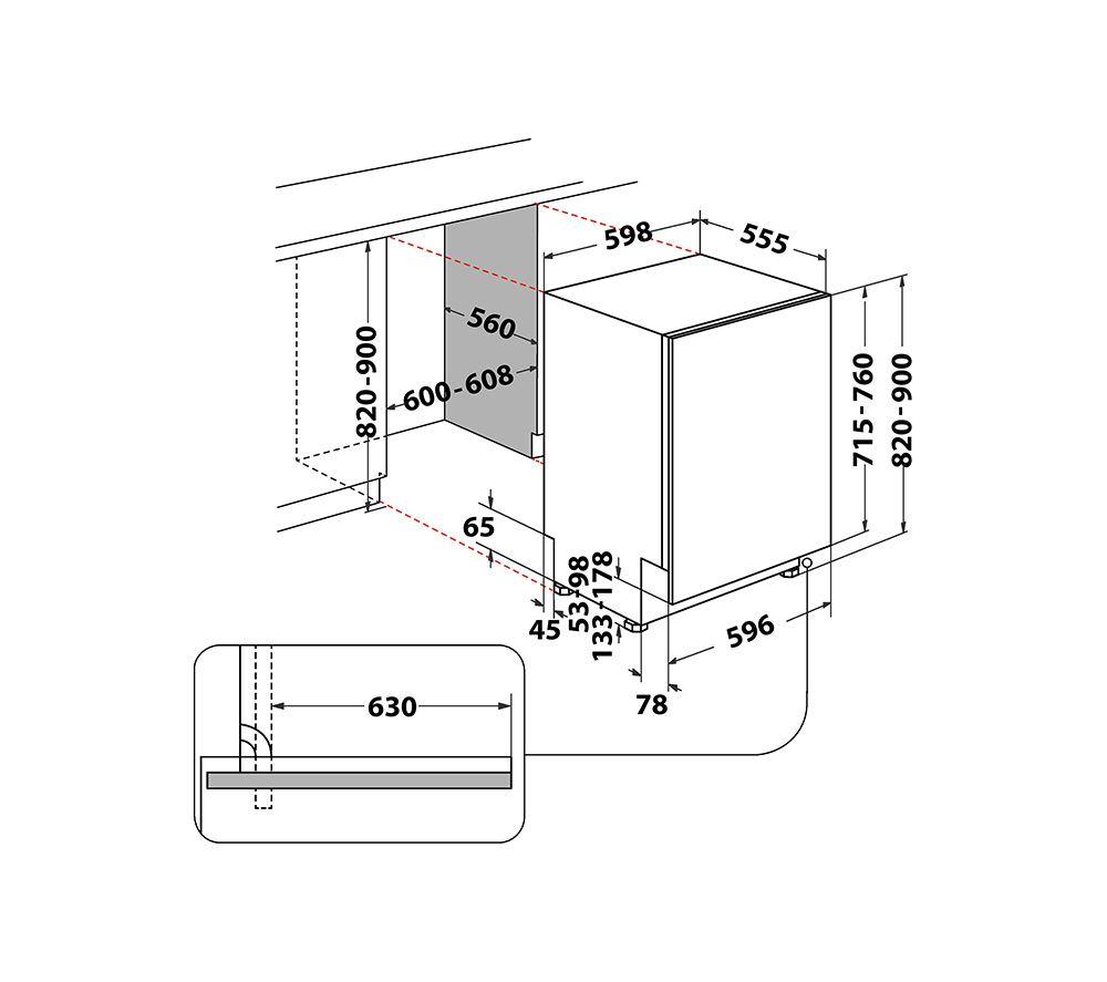 Lavavajillas integrado de tamaño completo HOTPOINT MaxiSpace H7IC16M6 UK