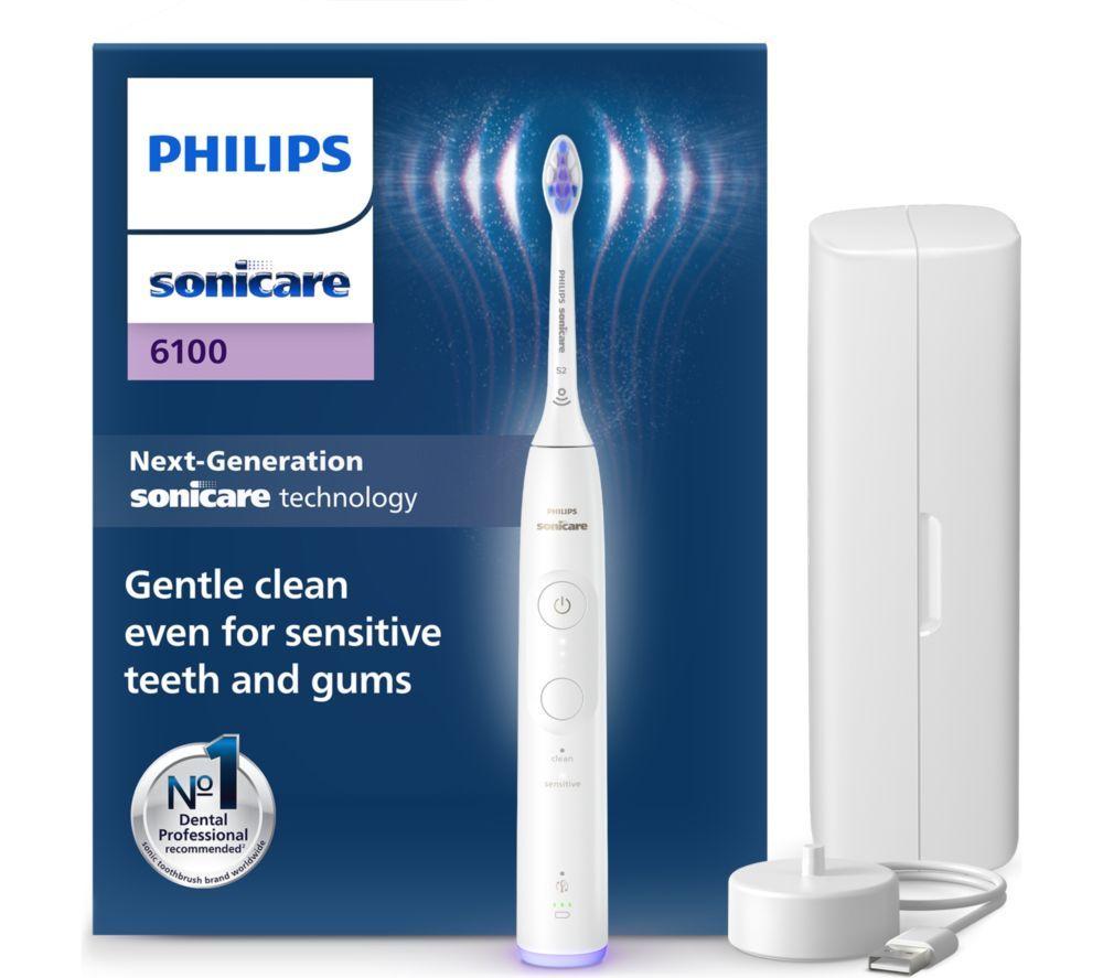 PHILIPS Sonicare Series 6100 HX7400/06 Electric Toothbrush - White