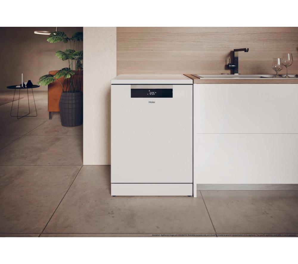 HAIER XF 4A4M0W-80 Full-size WiFi-enabled Dishwasher - White