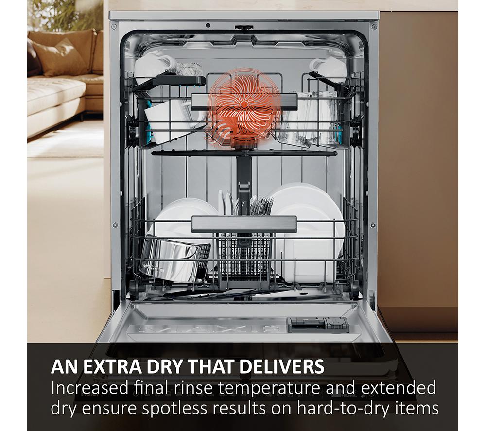 HAIER XF 4A4M0W-80 Full-size WiFi-enabled Dishwasher - White