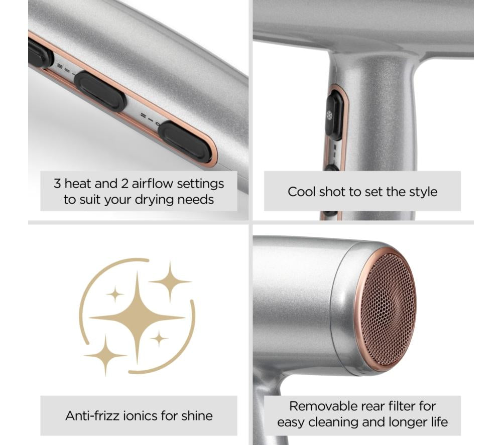 BABYLISS Cosmos 2100 W Ionic Hair Dryer - Silver