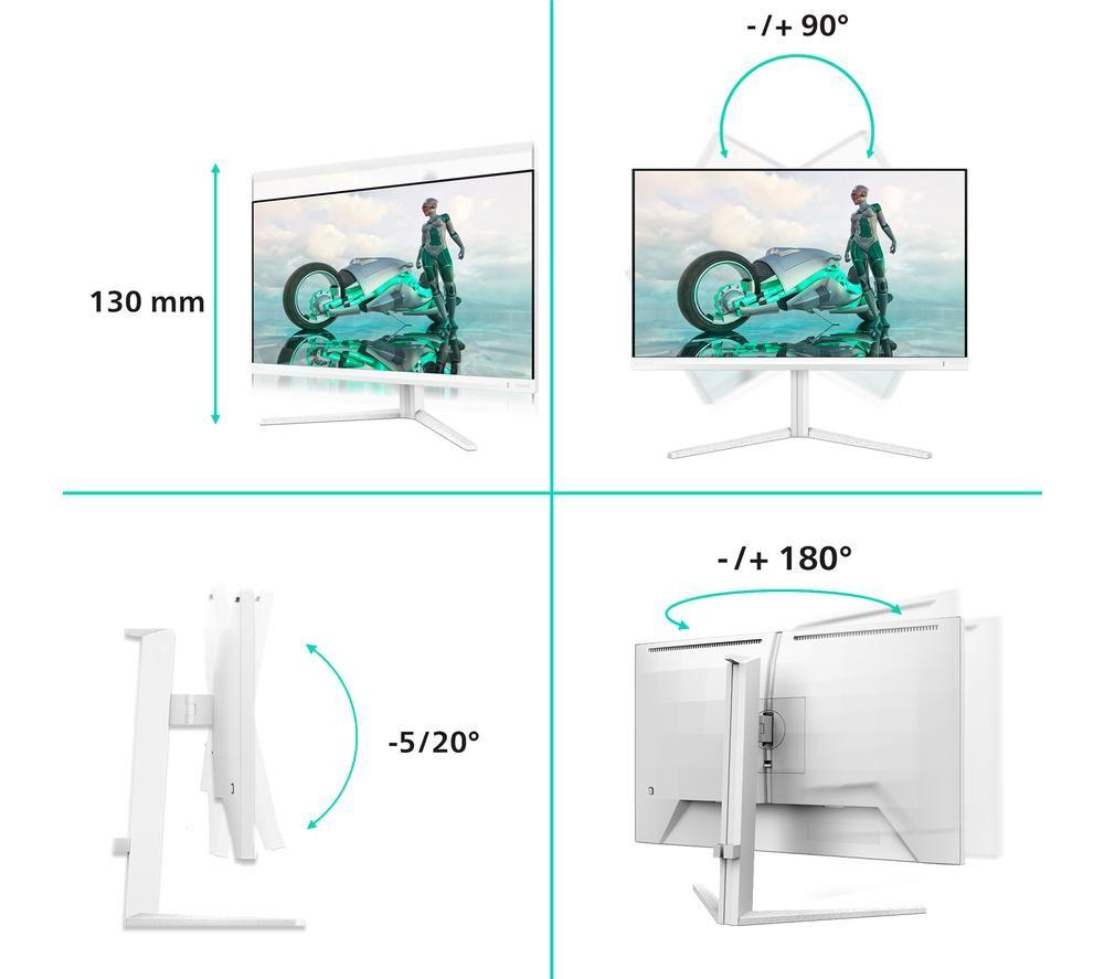 PHILIPS Evnia 3000 27M2N3501PA Quad HD 27" LED Gaming Monitor - Weiß