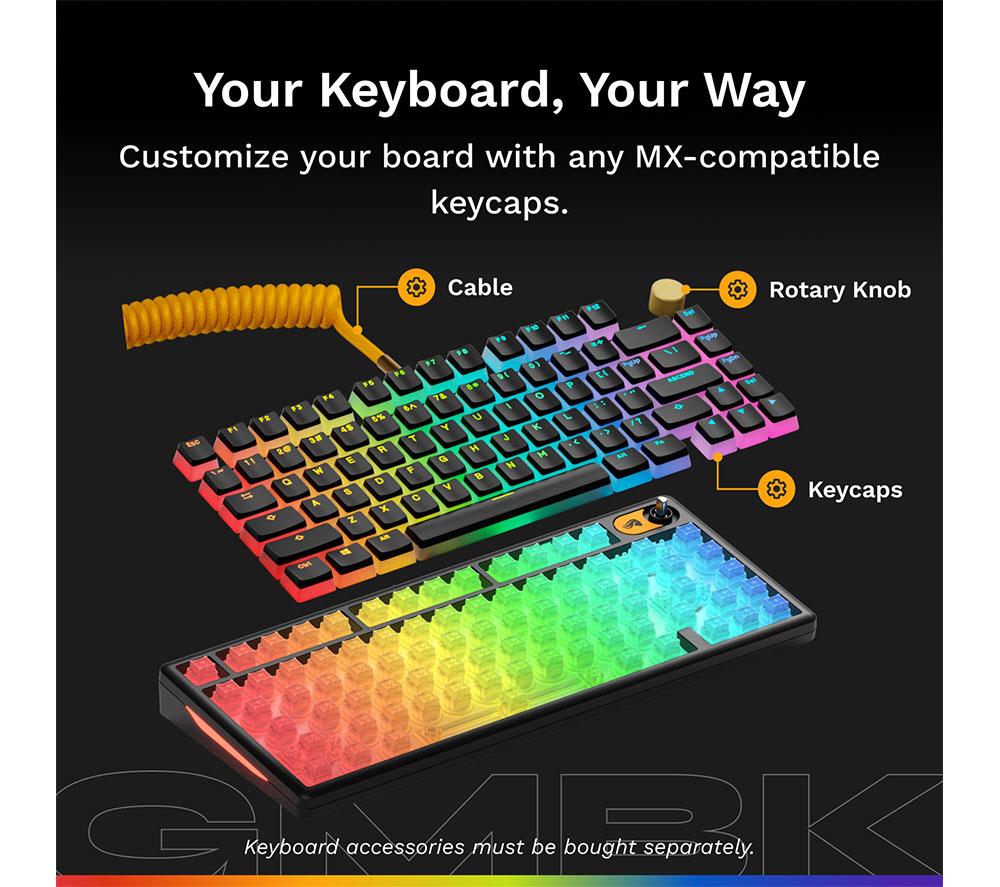 GLORIOUS GMBK 75% TKL Gaming Keyboard - Black