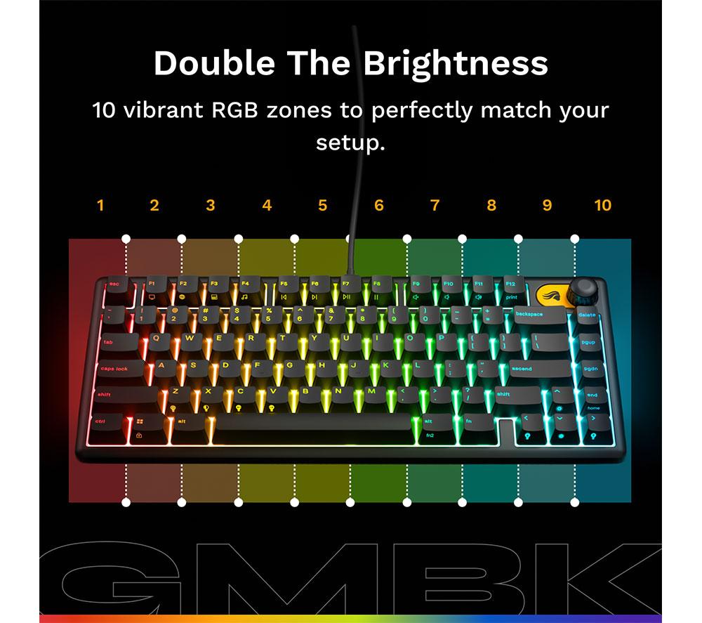 GLORIOUS GMBK 75% TKL Gaming Keyboard - Black