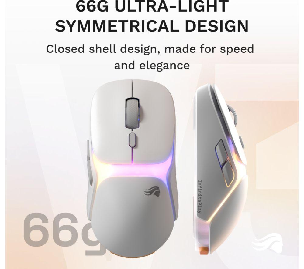 GLORIOUS Model O3 RGB Wireless Optical Gaming Mouse - White