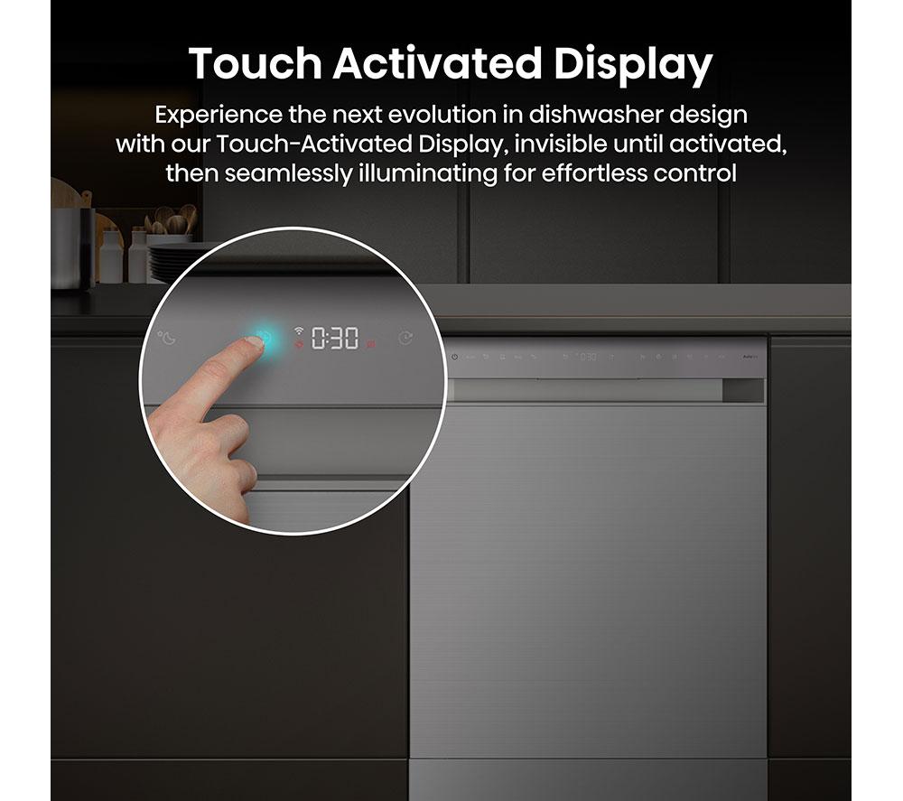 HISENSE Auto Dose HS693A90XADUK Full-size WiFi-enabled Dishwasher - Stainless Steel