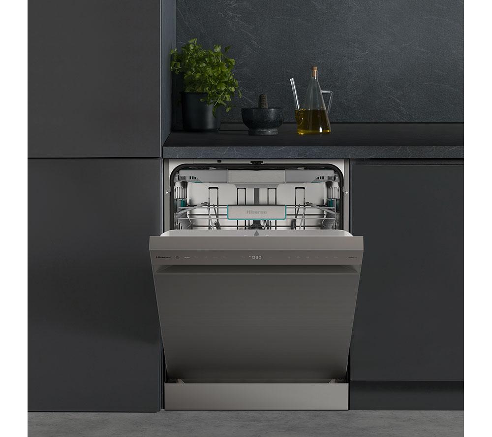 HISENSE Auto Dose HS693A90XADUK Full-size WiFi-enabled Dishwasher - Stainless Steel