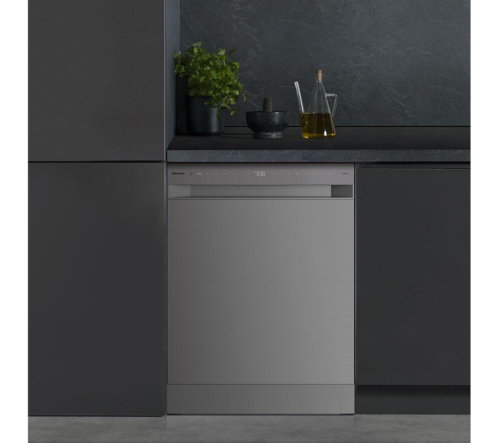 HISENSE Auto Dose HS693A90XADUK Full-size WiFi-enabled Dishwasher - Stainless Steel