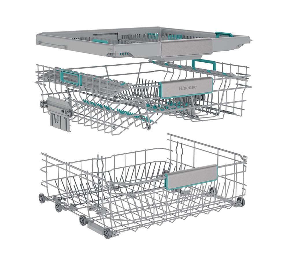 HISENSE Auto Dose HS693A90XADUK Full-size WiFi-enabled Dishwasher - Stainless Steel