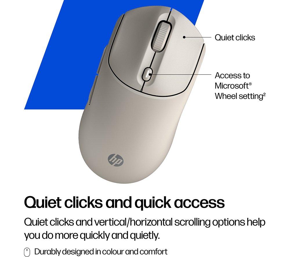 Ratón óptico inalámbrico silencioso HP 400 - Maple