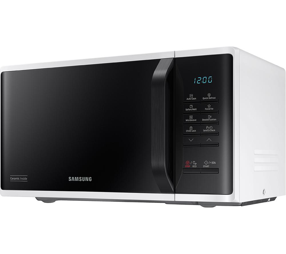 SAMSUNG MS23K3513AW Microondas Solo - Blanco y Negro