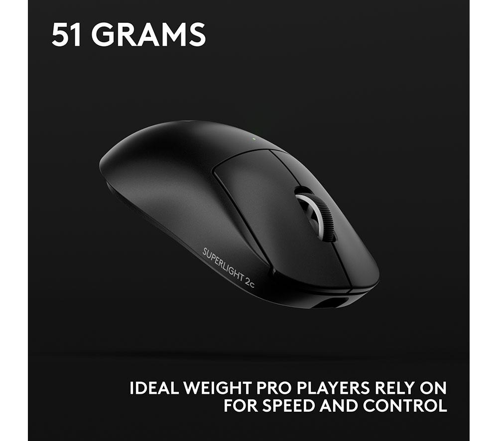 LOGITECH PRO X Superlight 2C Kabellose Optische Gaming Maus - Schwarz