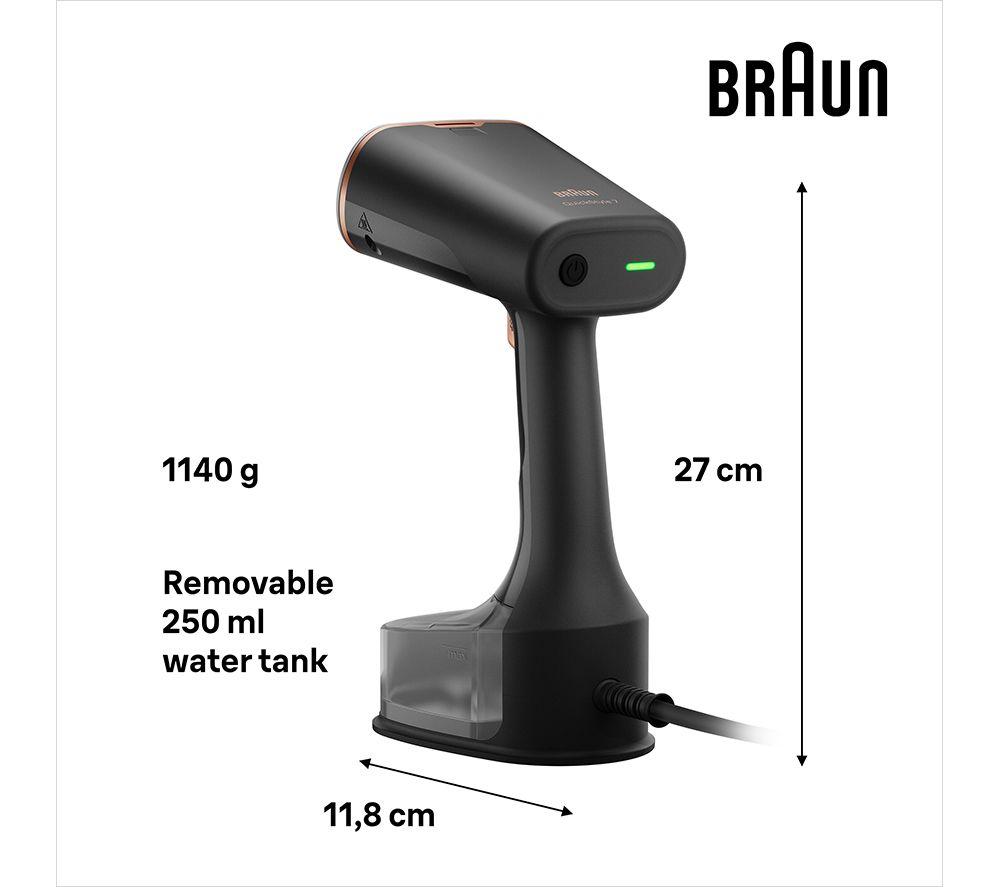 BRAUN Quickstyle 7 GS7077 Clothes Steamer - Black & Gold