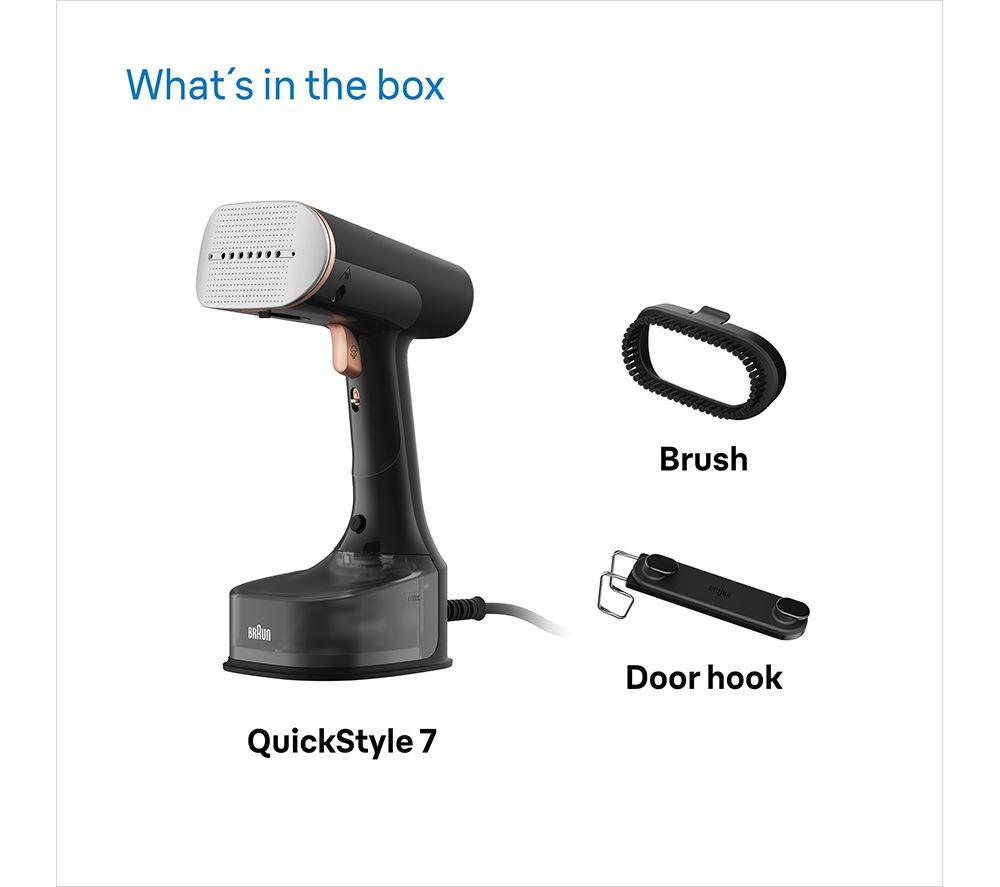 BRAUN Quickstyle 7 GS7077 Clothes Steamer - Black & Gold