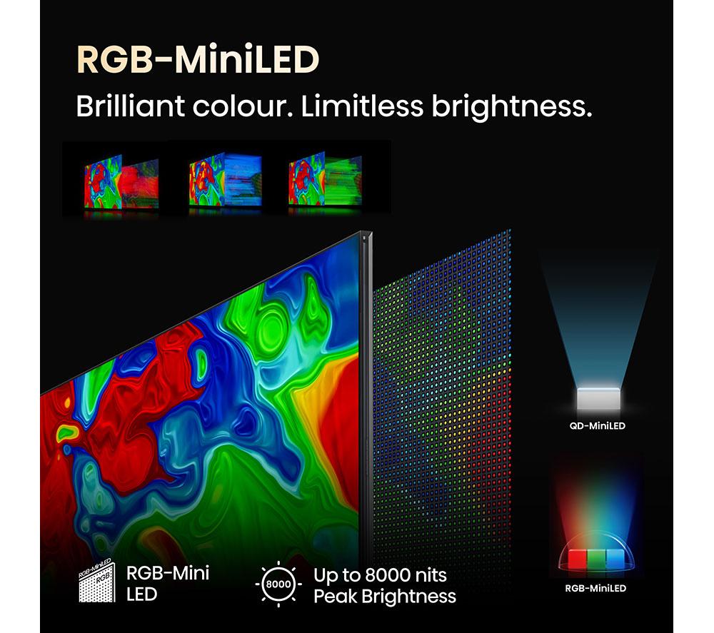 HISENSE UX 116" Tri-Chroma RGB Mini LED Smart AI TV with Freely - 116UXQTUK