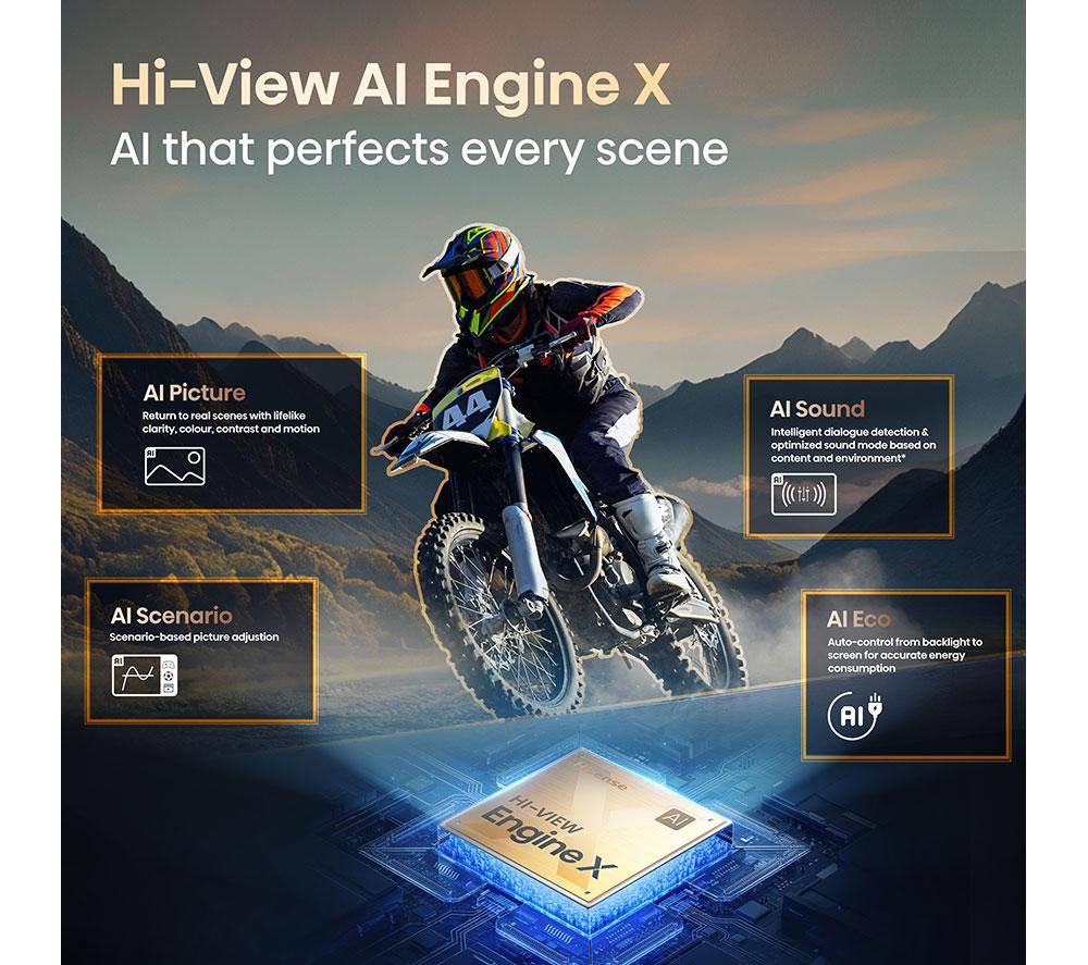 HISENSE UX 116" Tri-Chroma RGB Mini LED Smart AI TV with Freely - 116UXQTUK