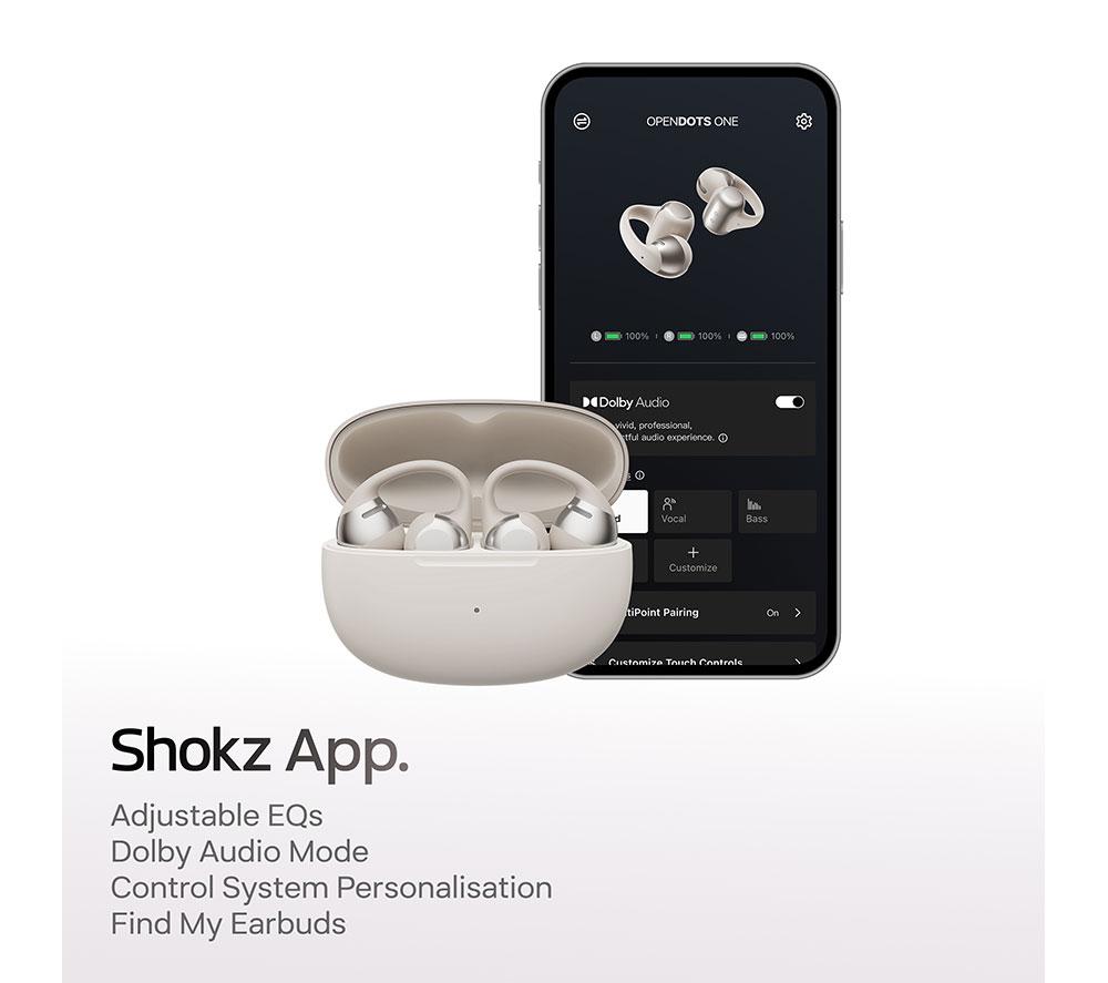 SHOKZ OpenDots ONE Wireless Bluetooth Earbuds - Grey