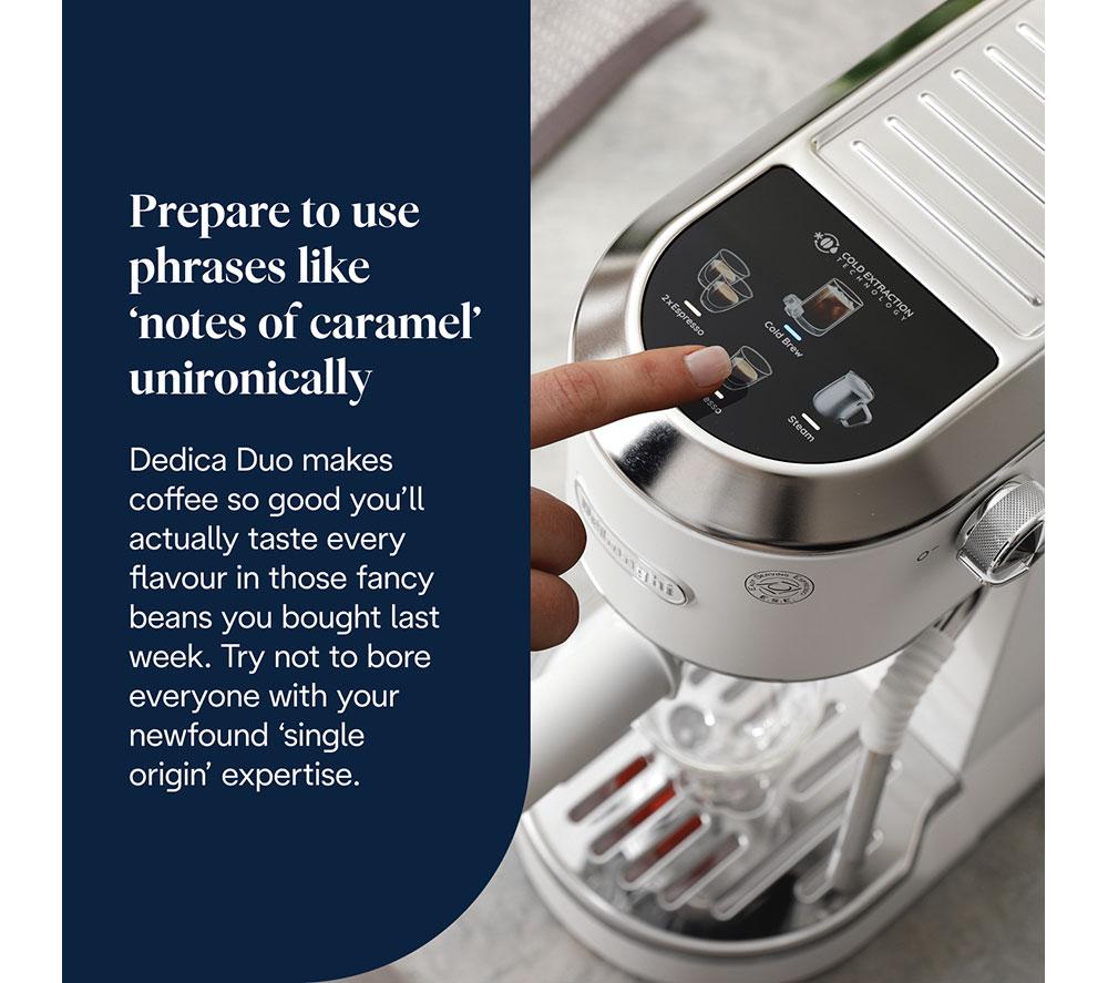 Cafetera DELONGHI Dedica Duo EC890.W - Blanca