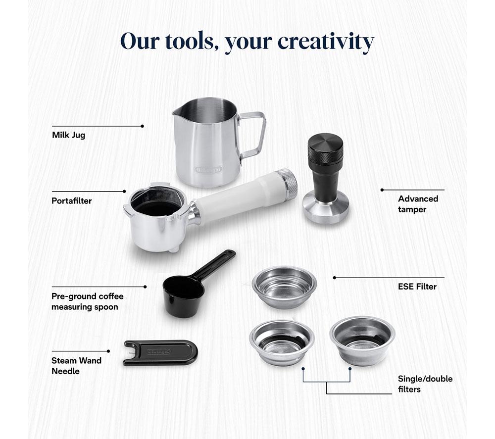 Cafetera DELONGHI Dedica Duo EC890.W - Blanca