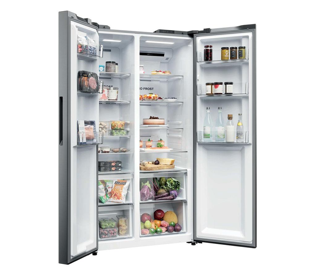 HOOVER H-FRIDGE 700 Maxi HONSQ2T918EXK Amerikanischer Kühlschrank – Silber