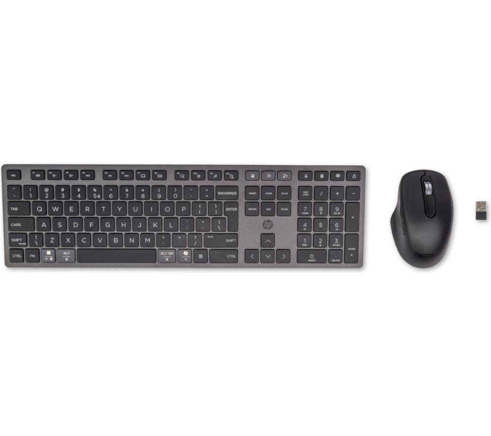 HP 720 Multi-Device Ultra-Fast Rechargeable Wireless Keyboard & Mouse Set - Black