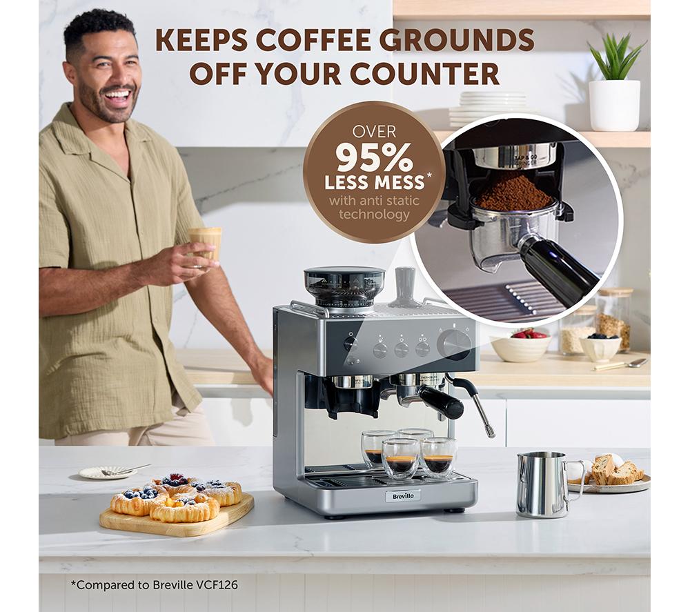 BREVILLE Barista Classic VCF186 Kaffeevollautomat - Edelstahl