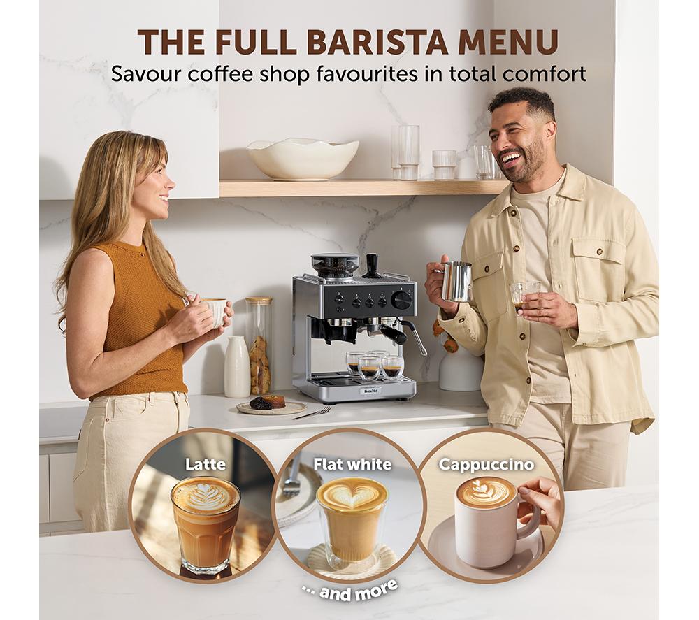 BREVILLE Barista Classic VCF186 Kaffeevollautomat - Edelstahl