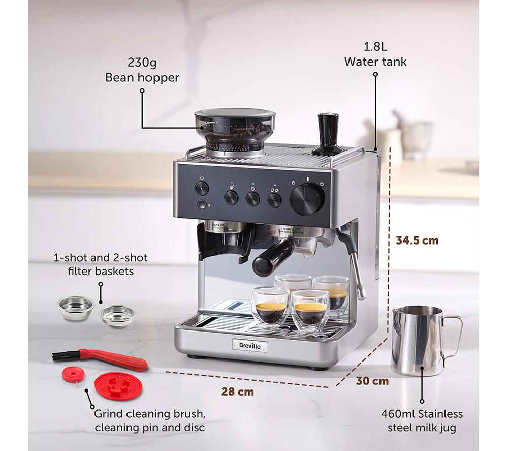 Cafetera BREVILLE Barista Classic VCF186 automática - Acero inoxidable