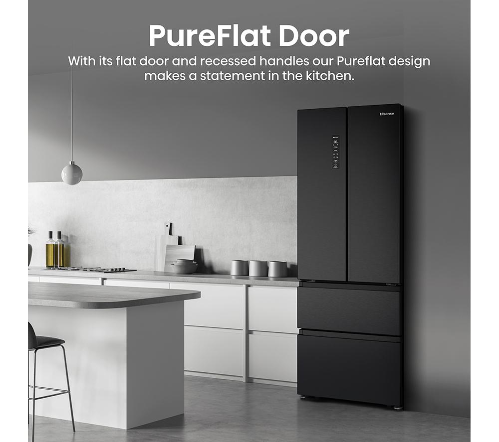 Frigorífico Hisense PureFlat RF632N4AFE2 - Acero inoxidable negro