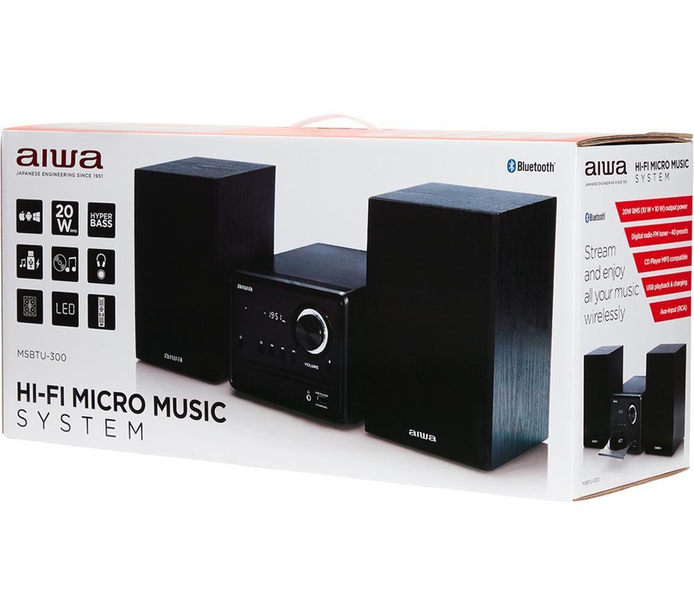 Sistema Micro Hi-Fi Bluetooth AIWA MSBTU-300 - Negro