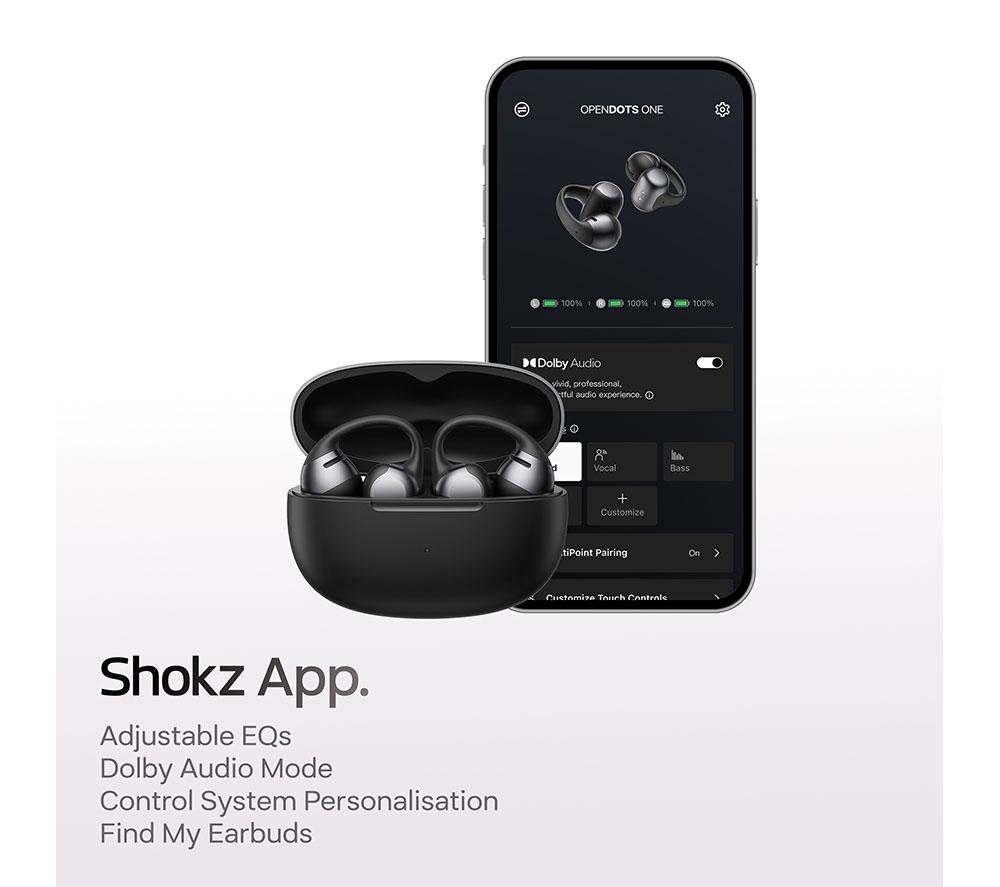 SHOKZ OpenDots ONE Wireless Bluetooth Earbuds - Black