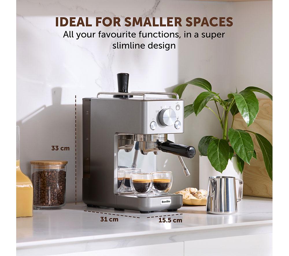 BREVILLE Barista Slimline VCF185 Espressomaschine - Edelstahl