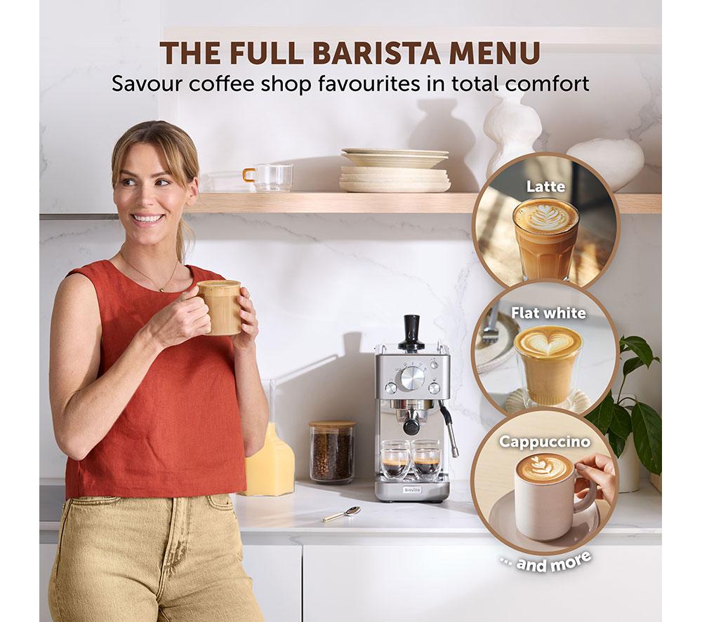 BREVILLE Barista Slimline VCF185 Espressomaschine - Edelstahl