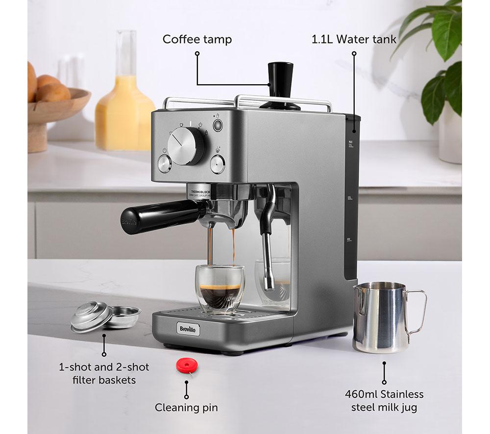 BREVILLE Barista Slimline VCF185 Espressomaschine - Edelstahl