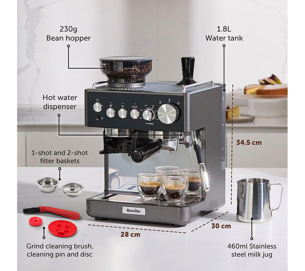 BREVILLE Barista Sense VCF187 Kaffeevollautomat – Edelstahl