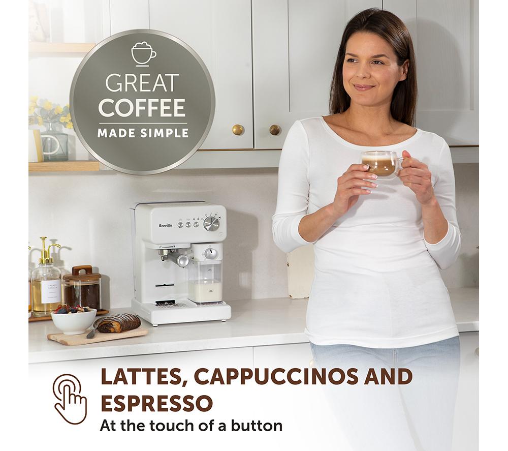 BREVILLE Prima Latte VCF190 Kaffeemaschine - Weiß