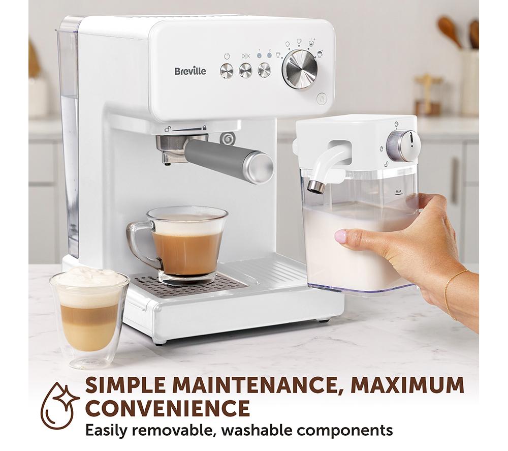 BREVILLE Prima Latte VCF190 Kaffeemaschine - Weiß