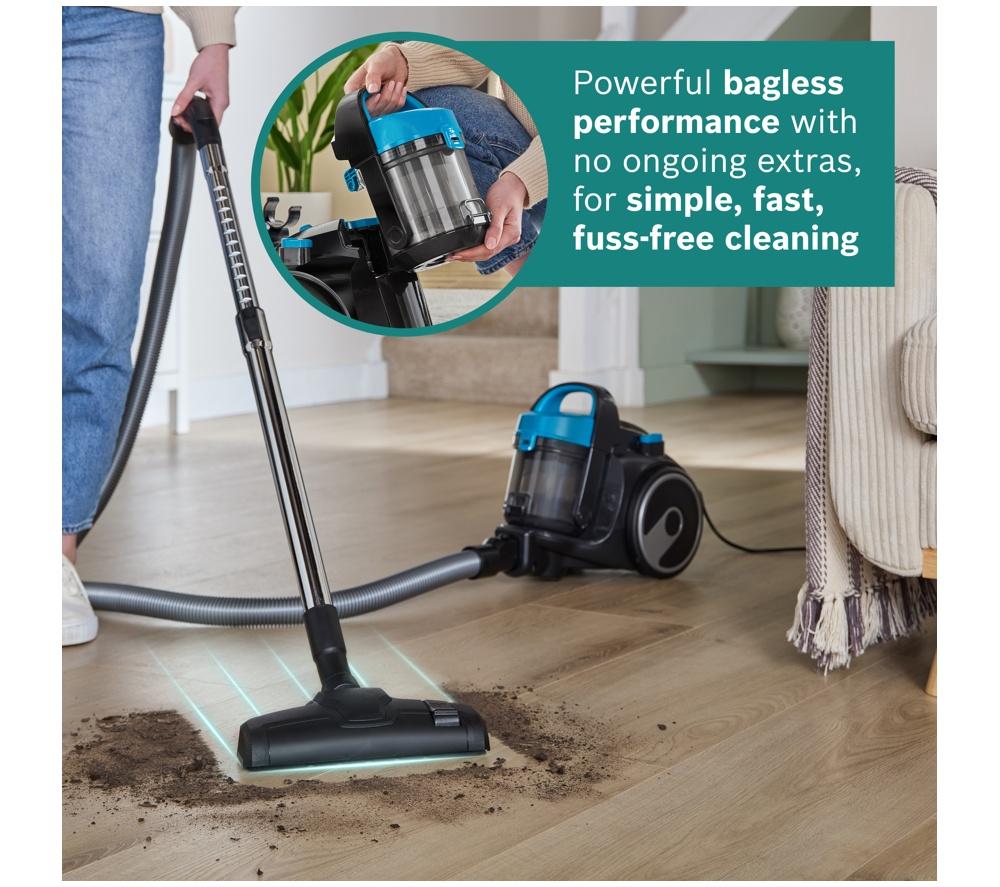 BOSCH Series 2 BGS05BU2GB Cylinder Bagless Vacuum Cleaner - Turquoise